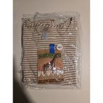 Teddi Safari Graphic Striped Tunic Top, Women's Large Shirt, Embroidered Giraffe Tan Photo 6