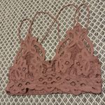 Free People One Adella Lace Bralette Size Small Pink Mauve Photo 4