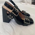 Cuccoo NEW Y2K Studded Vampy Gothic Black Patent Silver Buckle Mary Jane Heels Size 5.5 Photo 4