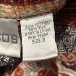 Chico's  Maxi Skirt Womens 3 US XL Silk Cotton Stretch Waist Long Red Orange Tan Photo 2