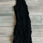 White Fox Boutique White fox black ribbed cinched dress Photo 0