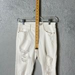 Frame Denim Womens 27 White Le Skinny De Jeanne Distressed Skinny Jeans Photo 6