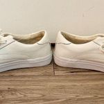 Madewell Sidewalk Low-Top Sneakers in Leather in Pale Parchment White Size 6.5 Photo 5