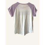 Victoria's Secret PINK White Purple Short Sleeve T Photo 2