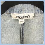 The Foxy Kind Light Wash Denim Vest S/M Button Front Trucker Grunge Style Blue Size undefined Photo 2