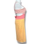 Pink Lily  Womens Cutout Bodycon Dress Colorblock Pink Orange Sexy Tube Dress 3XL Photo 2