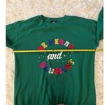 Feeling Festive Womens 0X Green Be Merry And Bright Christmas Sweatshirt Photo 3