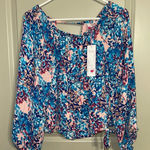 Parker  English Garden‎ Floral Off The Shoulder Top $278 Photo 0