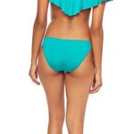 Trina Turk Jade Ruffle Flutter Getaway Off the Shoulder Bandeau Bikini 8 = M Photo 1