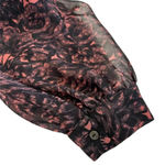 ALLSAINTS  Nichola Rosalyn Dress S Black Floral Chiffon Smock Waist Gray $260 Photo 7