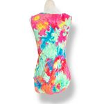 Jams World Vintage Y2K Sun Splash Tank Top XS Made In Hawaii Tie Dye Rayon Photo 4