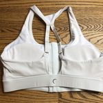 Zyia All Star Sports Bra White Polka Dot Front Zip Adjustable Photo 1