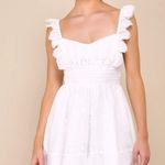 Lulus  Sincerely Precious White Eyelet Embroidered Mini Dress Photo 0