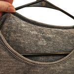 American Eagle  Gray Waffle Knit Scalloped Trim Casual Cropped T-Shirt Large Photo 2