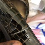 Cato chocolate brown crocodile embossed patent leather kitten 2.5” heels pumps-Sz 7M Photo 5