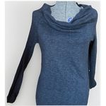 James Perse  Dress Size l Black Cowl Neck Long Sleeve Knit Blend Stretch body con Photo 1