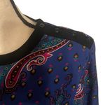 Vintage Blue Red and Black‎ Paisley Dress Sz L Size L Photo 4