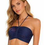 Ganni  Ruched Floral Print Bikini Top Size 8‎ NWT Photo 0