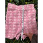 Meshki  High Rise Pink White Fuzzy Biker Shorts Size Small Photo 3