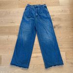Mother x Clare V. Wide Leg jeans Pleated Belle Prep Heel Size 29 Playing in Blue Photo 0