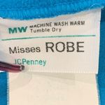 Vintage Misses JCPenney Zip Up Smocked Modest Gown Robe POCKETS Blue Size M Photo 7