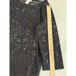 Joan Vass NEW  Tunic Top/Mini Dress Women Small Black Sequin 3/4 Sleeve Going Out Photo 4