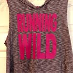 #EVCR Running Wild Hooded Sleeveless Top with Purple and White Stripes size M Size M Photo 1