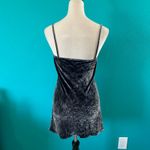 Reformation  Delfine Gray Velvet Silk Mini Dress Slip Luxury Party Size XS Photo 5