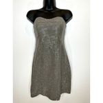 ZARA  Rhinestone strapless women's party dress taupe brown size Medium. in EUC Photo 3