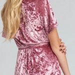 Show Me Your Mumu NWT Andrea Mauvelous Pink Crushed Velvet Wrap Dress Photo 1