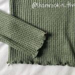 Notre Dame sage green patchwork lettering quilted top Photo 4