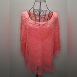 DEMOCRAC Y Elegant Pink Crochet Women's Top SZ-S Photo 1
