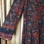 American Eagle  Maroon Paisley Long Sleeve Dress Photo 11