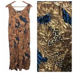 All that jazz  vintage gold leaf print long dress Photo 1