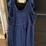 Blue And White Polka Dot Romper Size M Photo 2