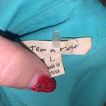 Tea N Rose blue lightweight button Down asymmetrical dress Photo 8