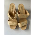 MIA  Felicity Wide Double-Band Braided Raffia Block Heel Slip On Sandal 8.5 Photo 1