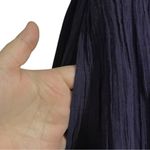 Free People  Oasis Smocked Ruffle Long Sleeve Midi Dress LARGE Dark Purple Photo 8