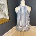 Cloth & Stone  Striped Blue Halter Tank Top Photo 8