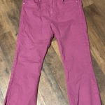 Loft  The kick Crop raw hem Jeans in Pink size 29 28 inseam Photo 0