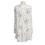 Free People Flowers in Your Hair Floral Smocked Top White Blue Size Small Photo 5