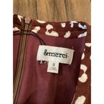 &merci &merci brown and white leopard ruffle shortsleeve mini swing sheath dress S Photo 5