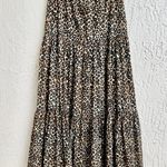 Pinko Elastic Waist Leopard Print Tiered Maxi Skirt Brown Black Women's Medium Size 6 Photo 6