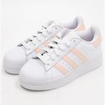 Adidas Superstar XLG W Women’s White & Peach Orange Sneakers Size 8 Photo 1