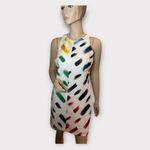Milly  Brushstroke Sheath Racerback Dress Multi color‎ Size 2 Photo 2