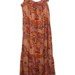 Knox Rose Women's Flutter Short Sleeve A-Line Dress Orange Haze Floral NEW XL Photo 0