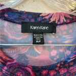 Karen Kane Floral Mesh Ruched Sleeve Top XLP Photo 3