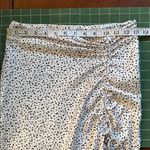 Forever 21 Women’s Cheetah Print Skirt with Slit White/Black Side Zipper Size Small Photo 4