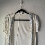 Y2K Deb White Cardigan Shrug w/ Sequin‎ Trim Size M Fairycore Going Out Size M Photo 1