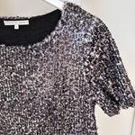 Search For Sanity Faux Fur Sequin Shell Top SZ L Photo 1